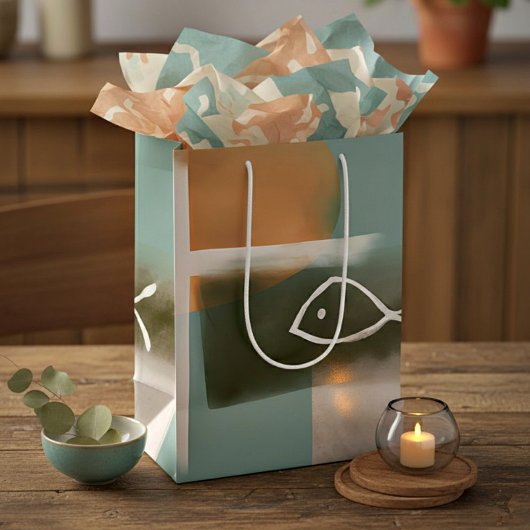 Die minimalistische Kunst der Erde Mittlere Geschenktüte