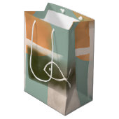 Die minimalistische Kunst der Erde Mittlere Geschenktüte (Vorderseite Schrägansicht)