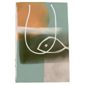 Die minimalistische Kunst der Erde Mittlere Geschenktüte (Vorderseite)