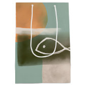 Die minimalistische Kunst der Erde Mittlere Geschenktüte (Rückseite)