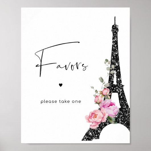 Die minimalistischen Favoriten von Black Pink Pari Poster (Vorne)