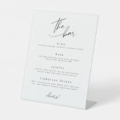 Die Minimalistischen Getränke der Bar Sockelschild (Vorderseite)