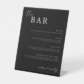 Die Minimalistischen Getränke der Bar Sockelschild (Vorderseite)