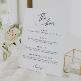 Die Minimalistischen Getränke der Bar Sockelschild