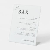 Die Minimalistischen Getränke der Bar Sockelschild (Vorderseite)