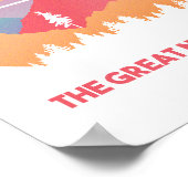 Die Minimalkunst des Großen Pazifiks im Nordwesten Poster (Ecke)