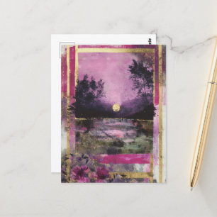 Die Mischmedienkollektion des Mondeiches Postkarte