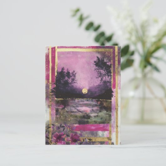 Die Mischmedienkollektion des Mondeiches Postkarte (Stehend Vorderseite)