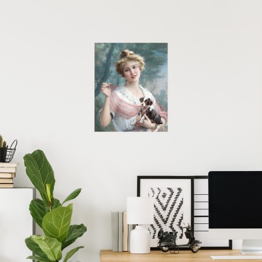 Die Mischous-Welpe von Emile Vernon Poster (Heimbüro)