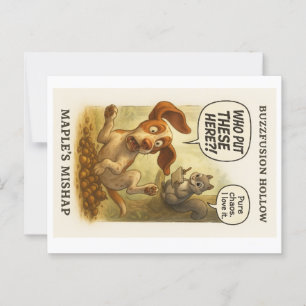 Die Mishap Grußkarte von Buzzfusion Hollow Maple! Postkarte