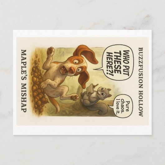 Die Mishap Grußkarte von Buzzfusion Hollow Maple! Postkarte (Vorderseite)