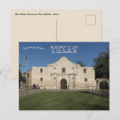Die Mission von Alamo in San Antonio Texas Postkarte (Vorne/Hinten)