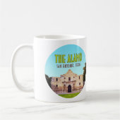Die Mission von Alamo San Antonio Texas Kaffeetasse (Links)