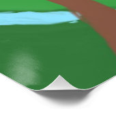 Die mit Acrylfarben bemalte Natur Poster (Ecke)