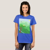 Die mit Acrylfarben bemalte Natur T-Shirt (Vorne ganz)