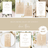 Die Mit Monogramm Beige-Schrift, der Stil der Erin Poster