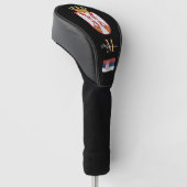 Die Mit Monogramm Golf Clubs von Serbien, unter se Headcover (angewinkelt)