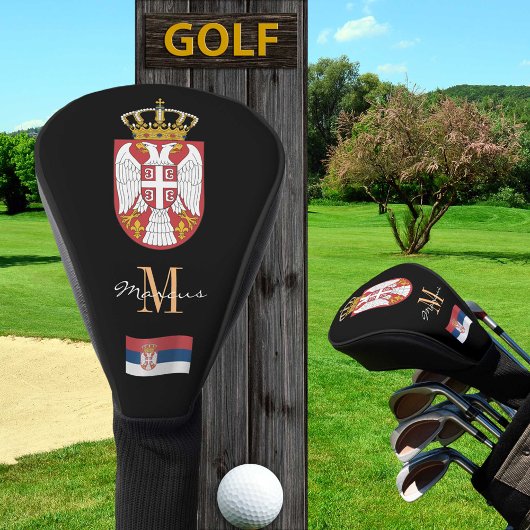 Die Mit Monogramm Golf Clubs von Serbien, unter se Headcover