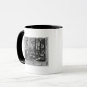 Die Mit'Lehrlinge an ihren Webstühlen Tasse (Vorderseite Links)