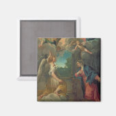 Die Mitteilung (Erdöl auf Leinwand) 2 Magnet (Vorderseite/Rückseite)