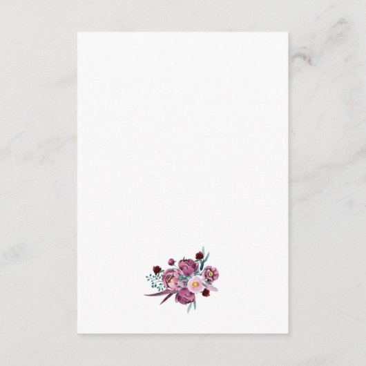 Die Mitteilungskarten der Blütekarte der Mutter (Rückseite)