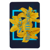 Die Mittel mit blauer und gelber Lilie einsetzen Magnet (Vertikal)