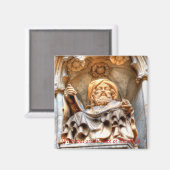 Die mittelalterliche Architektur des Grand Place i Magnet (Vorderseite/Rückseite)