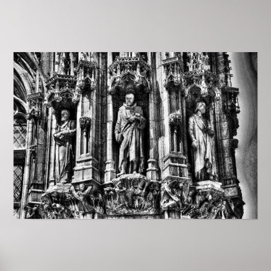 Die mittelalterliche Architektur von Leuven Poster (Vorne)