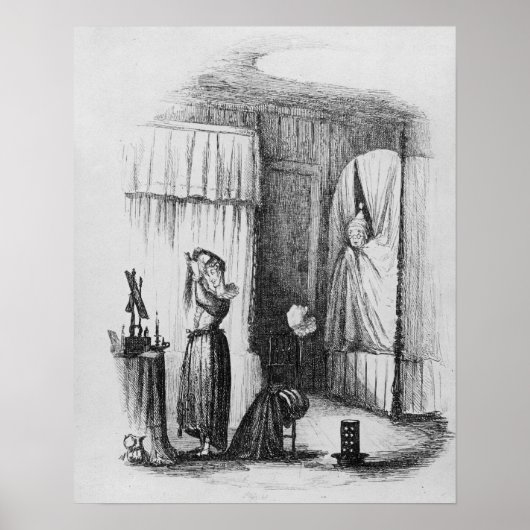 Die mittelalterliche Dame im Doppelzimmer Poster (Vorne)