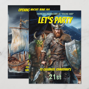Die mittelalterliche Fantasy-Schifffahrt "Viking t Einladung
