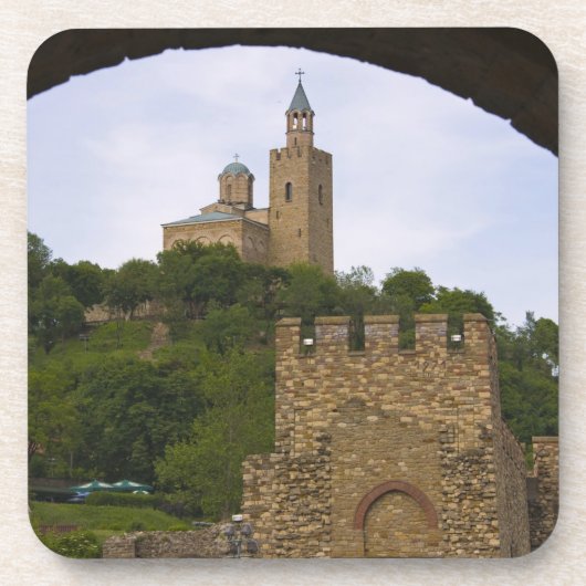 Die mittelalterliche Festung von Tsarevets Untersetzer (Vorderseite)