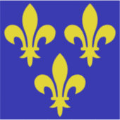 Die mittelalterliche Flagge Frankreichs Aufkleber (Vorderseite)