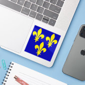 Die mittelalterliche Flagge Frankreichs Aufkleber (Laptop mit iPhone)
