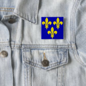 Die mittelalterliche Flagge Frankreichs Button (Beispiel)