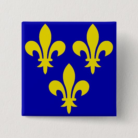 Die mittelalterliche Flagge Frankreichs Button (Vorderseite)