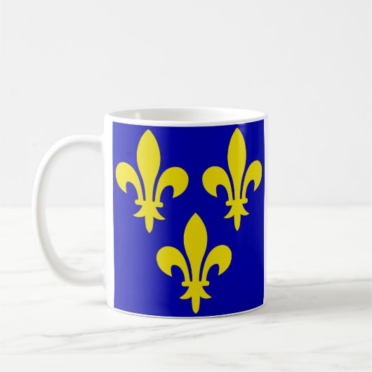 Die mittelalterliche Flagge Frankreichs Kaffeetasse (Links)