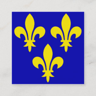 Die mittelalterliche Flagge Frankreichs Quadratische Visitenkarte