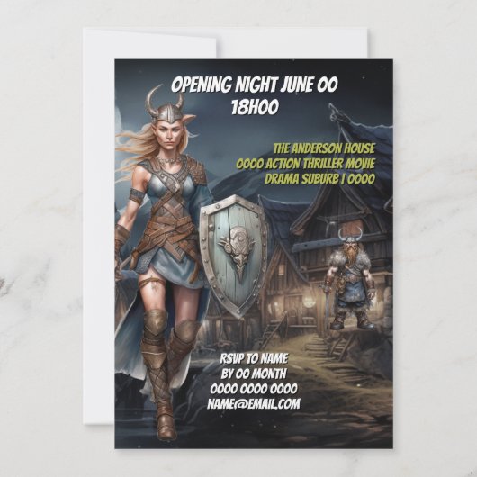 Die mittelalterlichen Herren der Nordkrieger, die Einladung (Rückseite)