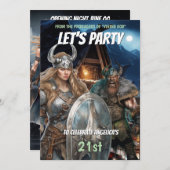 Die mittelalterlichen Herren der Nordkrieger, die Einladung (Vorne/Hinten)