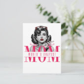Die mittelmäßigste Mama der Welt – Retro Edition Postkarte (Stehend Vorderseite)