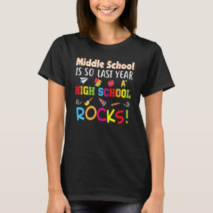 Die Mittelschule ist im letzten Jahr so hoch, dass T-Shirt
