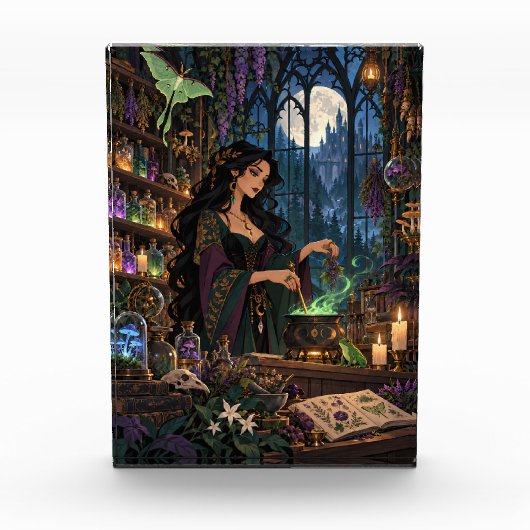 Die Mitternachts-Apotheker-Hexentrank-Fantasy Fotoblock (Vorderseite)