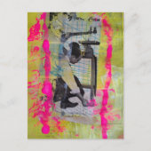 Die Mixed-Media-Collage Working Men Postkarte (Vorderseite)