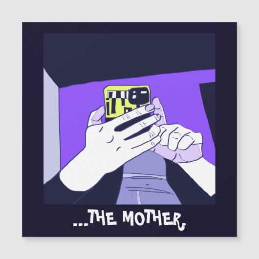 Die mobile Hands der Mutter Violet Avocado Magnetk Magnetkarte (Vorderseite)