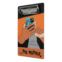 Die mobilen Hände der Mutter Cyan Orange Black