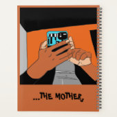 Die mobilen Hände der Mutter Cyan Orange Black Planer (Rückseite)
