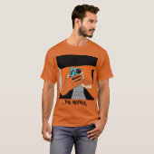 Die mobilen Hände der Mutter Cyan Orange Black T-Shirt (Vorne ganz)