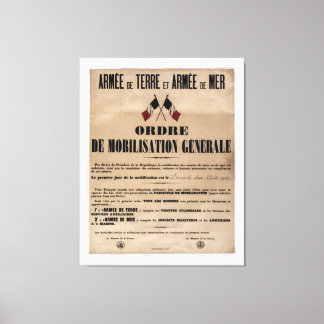 Die Mobilisierung in Frankreich am 1. August 1914 Leinwanddruck