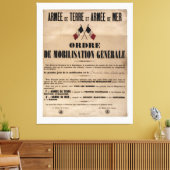 Die Mobilisierung in Frankreich am 1. August 1914 Leinwanddruck (Insitu (Wohnzimmer))