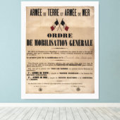 Die Mobilisierung in Frankreich am 1. August 1914 Leinwanddruck (Insitu (Holzboden))